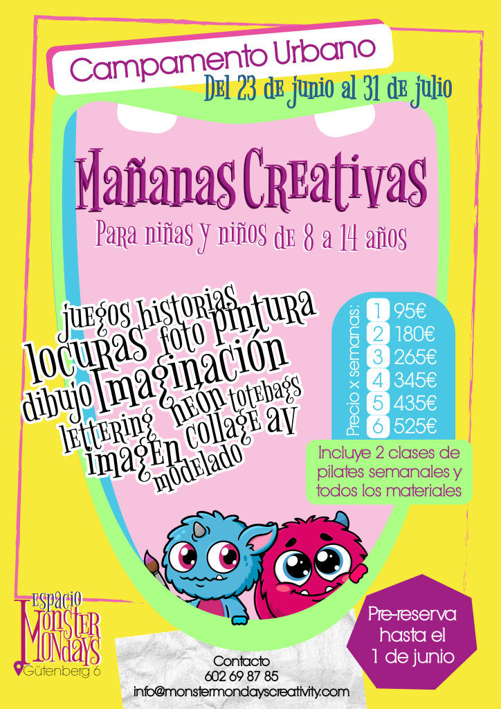 Campamento de Verano Creativo para niños en Salamanca: Little Monsters 2026